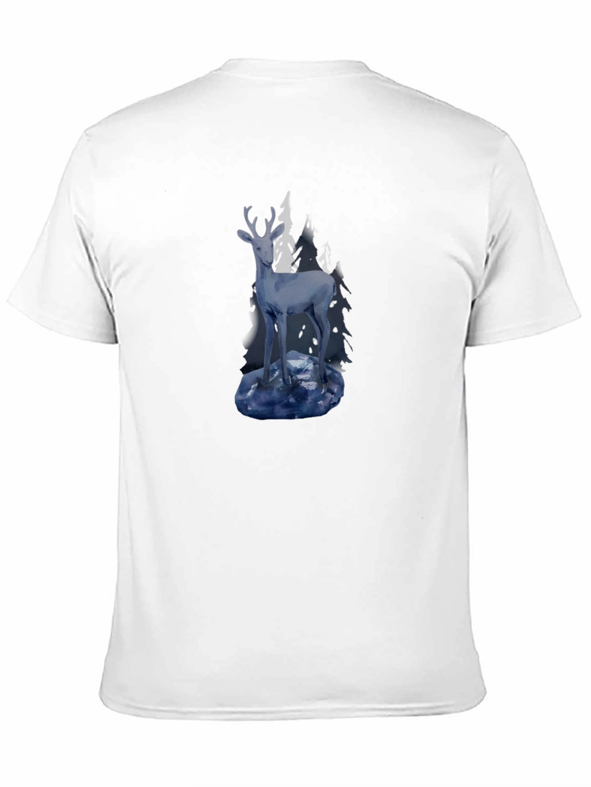 Mens Black Deer Graphic Tee