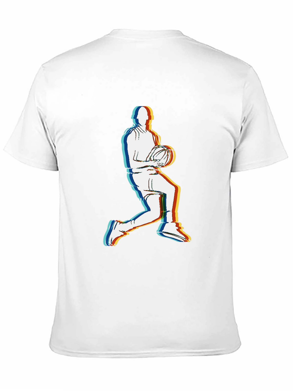 Retro Basketball Player Graphic Tee - Black