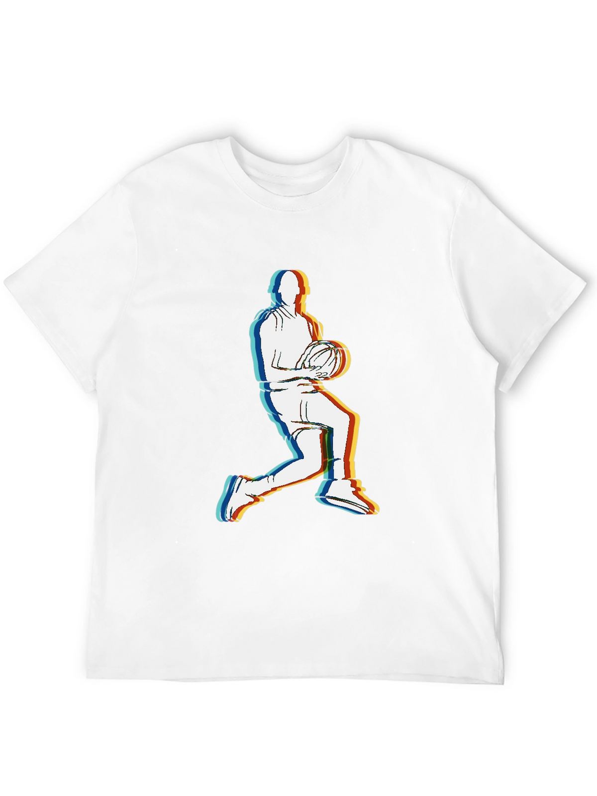 Retro Basketball Player Graphic Tee - Black
