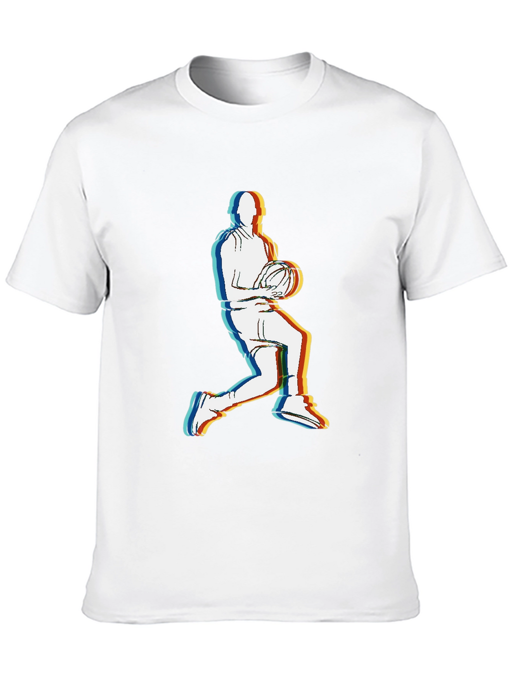 Retro Basketball Player Graphic Tee - Black