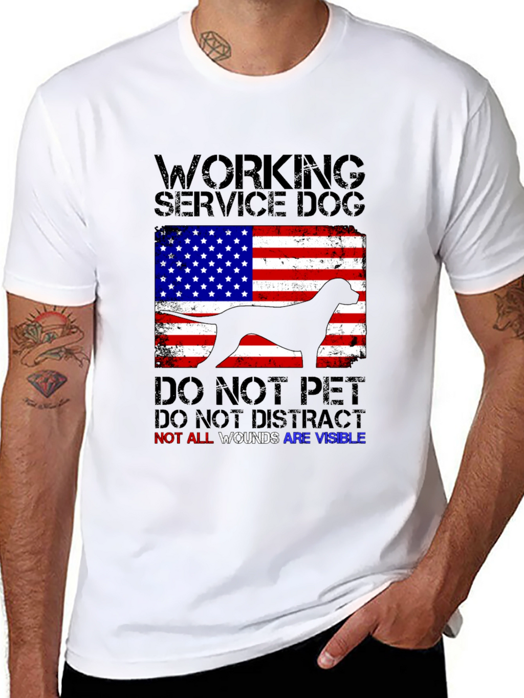 Working Service Dog Graphic T-Shirt