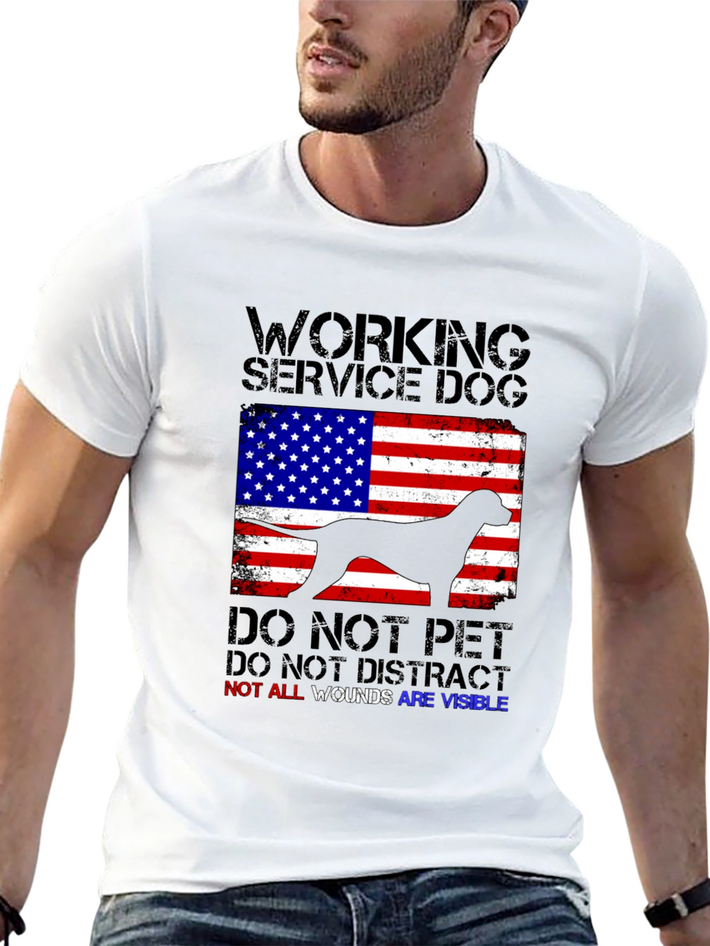 Working Service Dog Graphic T-Shirt