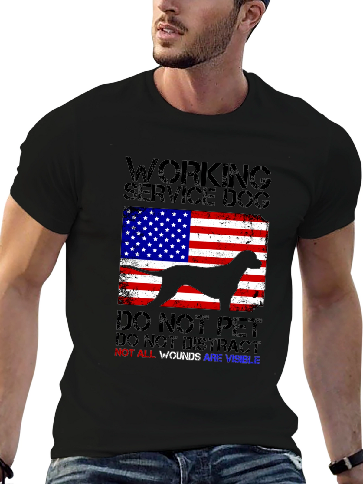 Working Service Dog Graphic T-Shirt