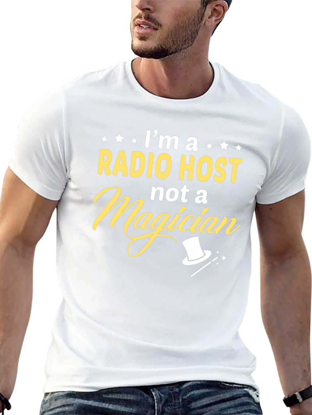 Radio Host T-Shirt - Not a Magician Funny Tee