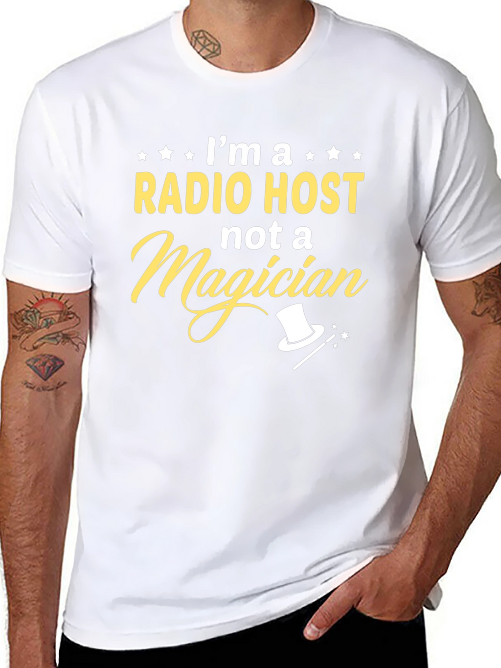 Radio Host T-Shirt - Not a Magician Funny Tee