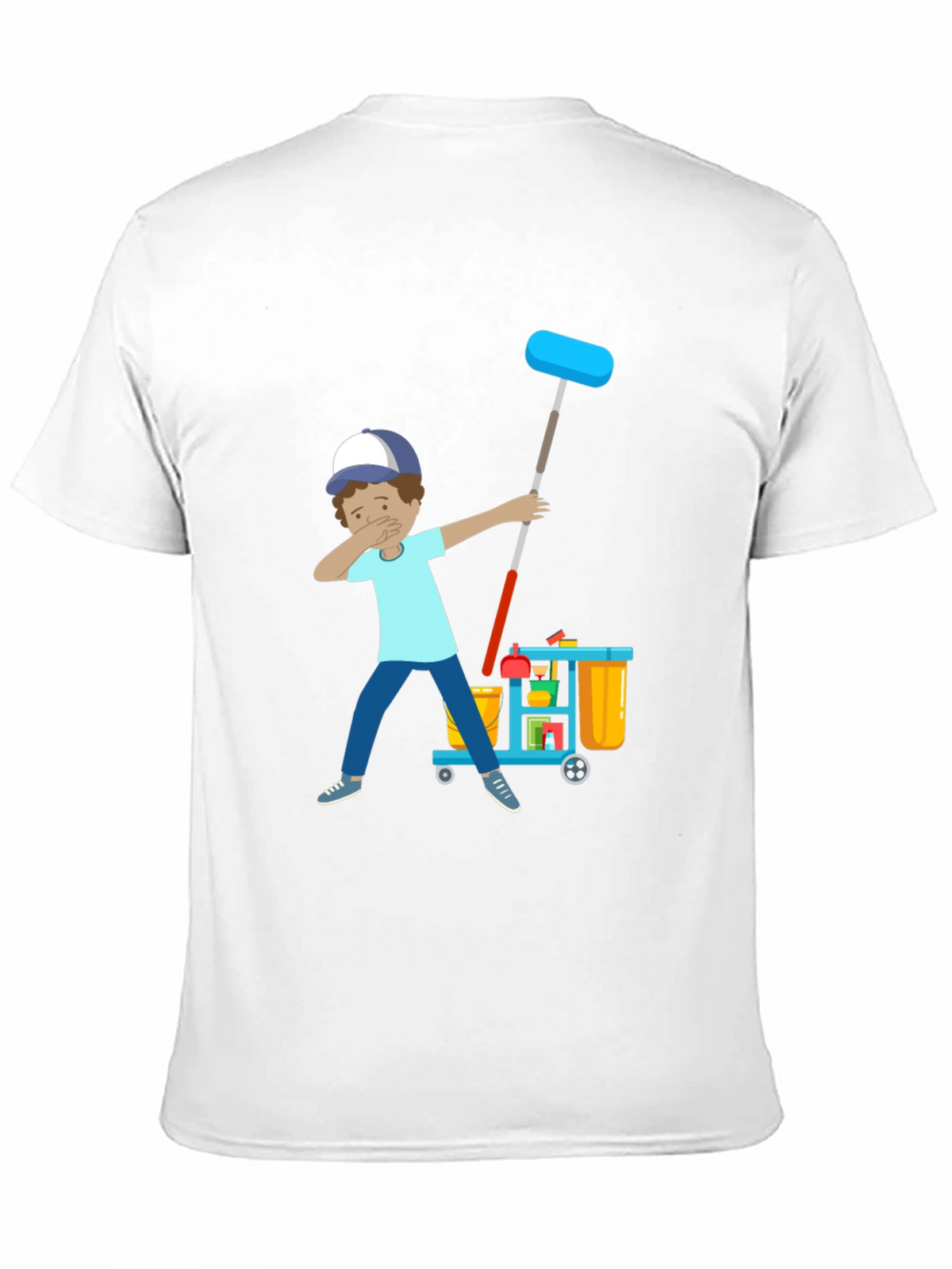 Janitor Dab T-Shirt - Cleaning Crew Funny Tee