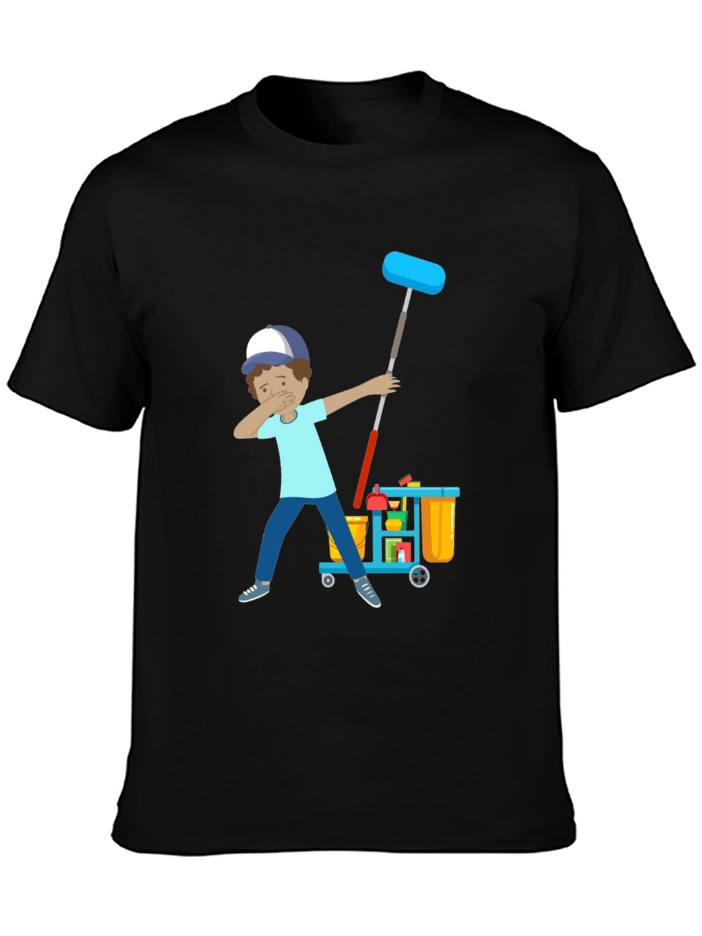 Janitor Dab T-Shirt - Cleaning Crew Funny Tee