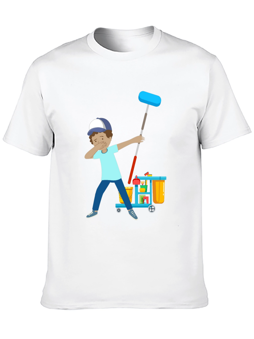 Janitor Dab T-Shirt - Cleaning Crew Funny Tee
