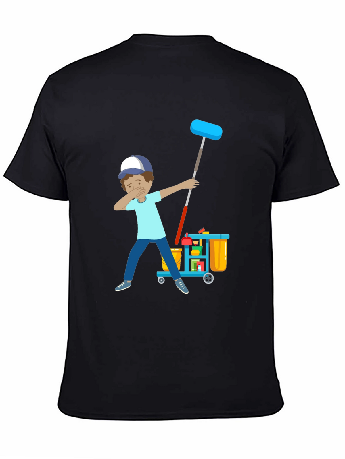 Janitor Dab T-Shirt - Cleaning Crew Funny Tee