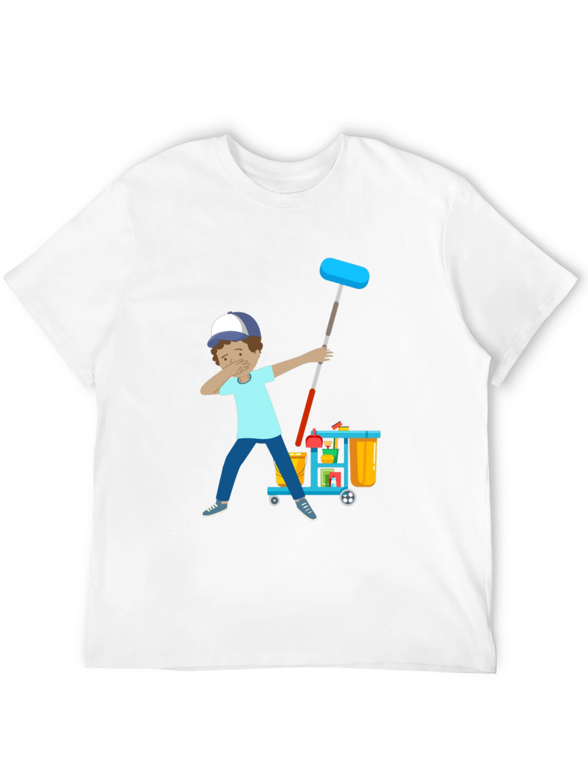 Janitor Dab T-Shirt - Cleaning Crew Funny Tee