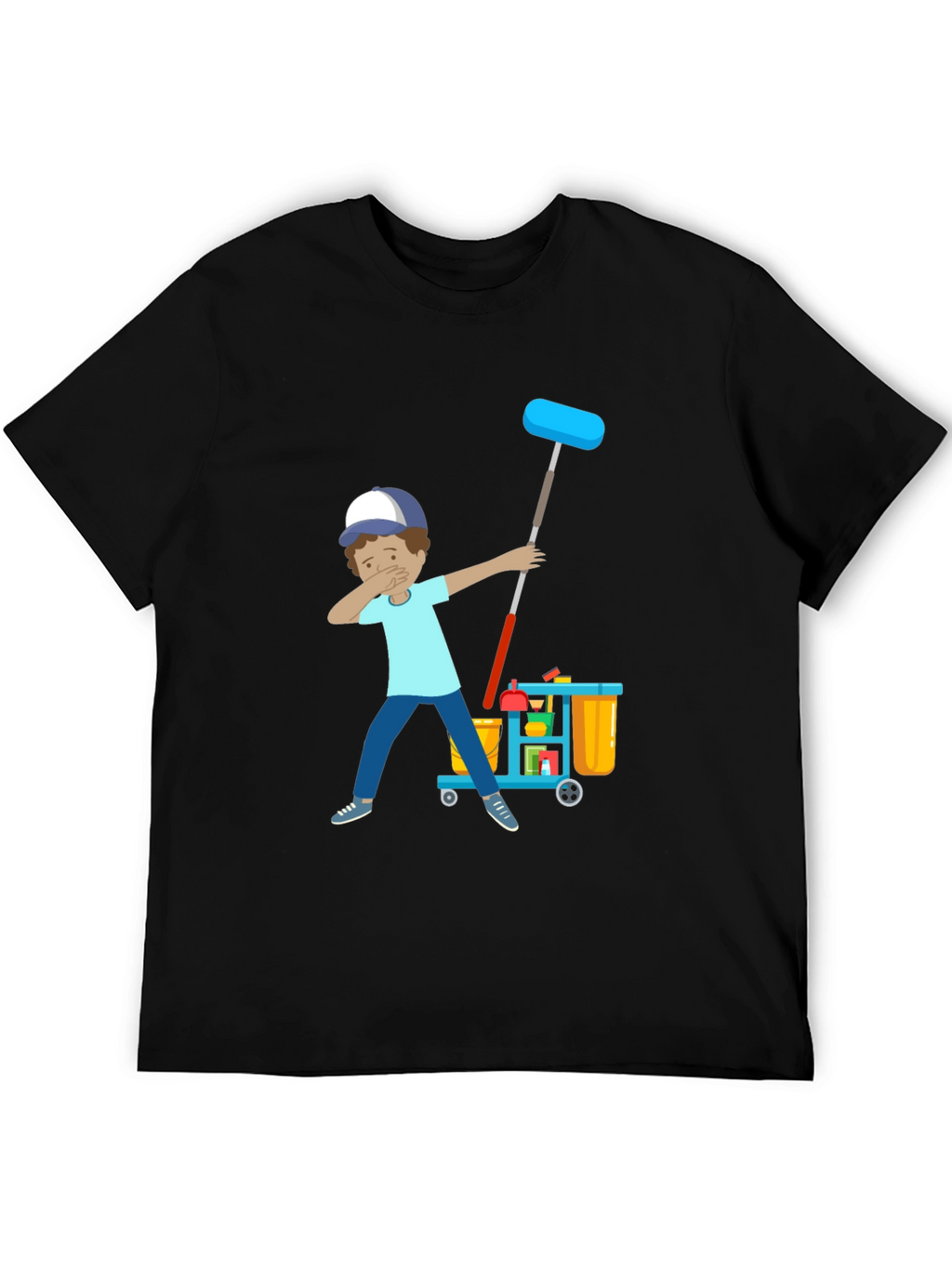 Janitor Dab T-Shirt - Cleaning Crew Funny Tee
