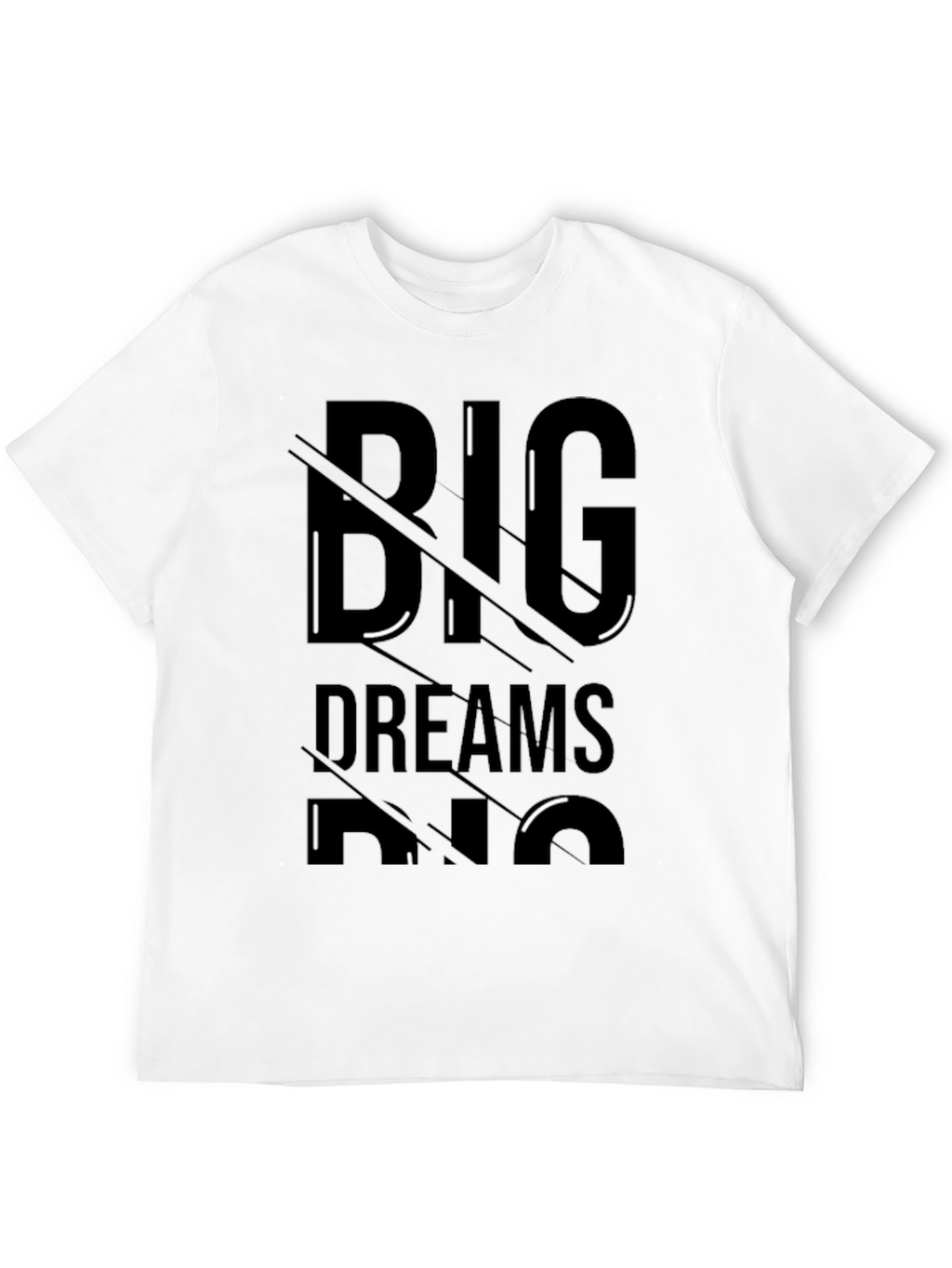 Big Dreams Mens Black Graphic T-Shirt