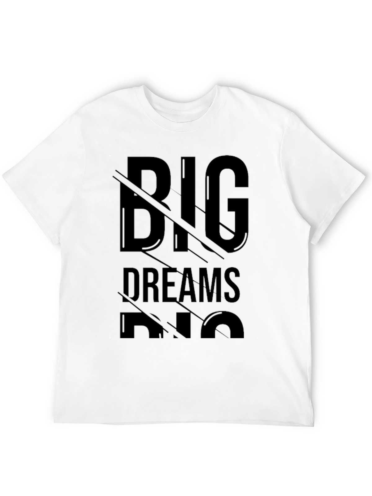 Big Dreams Mens Black Graphic T-Shirt