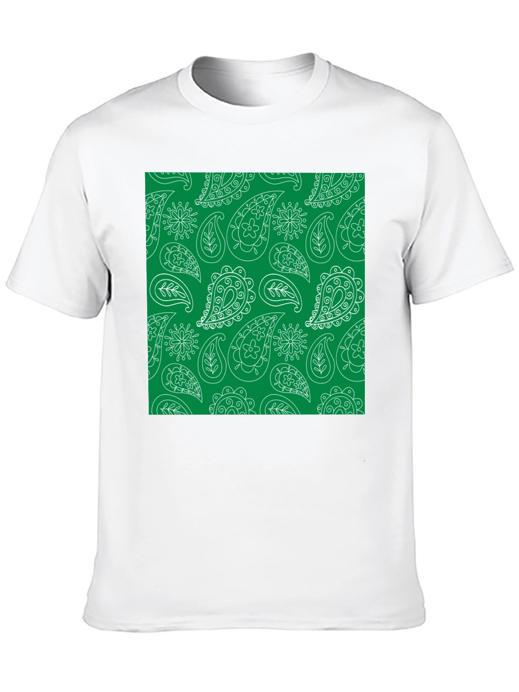Paisley Print Tee - Black