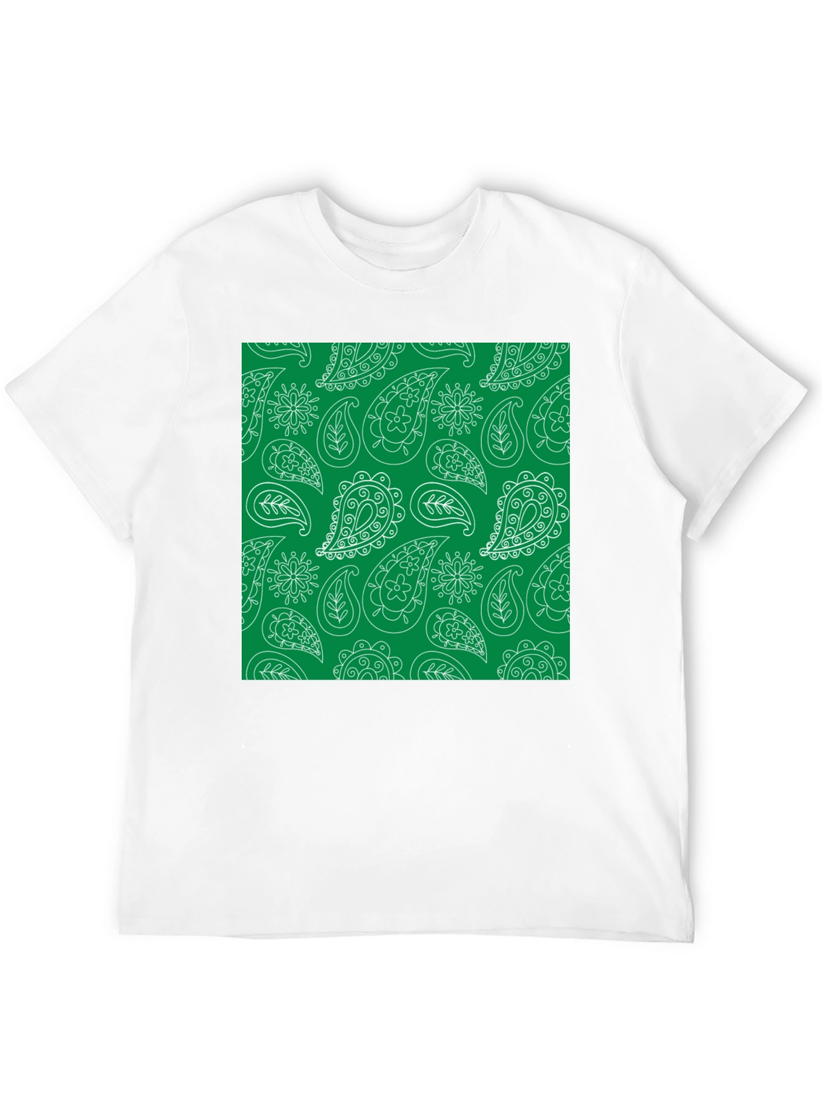 Paisley Print Tee - Black