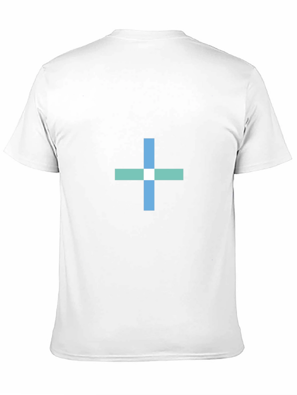 Black T-Shirt with Geometric Cross Design