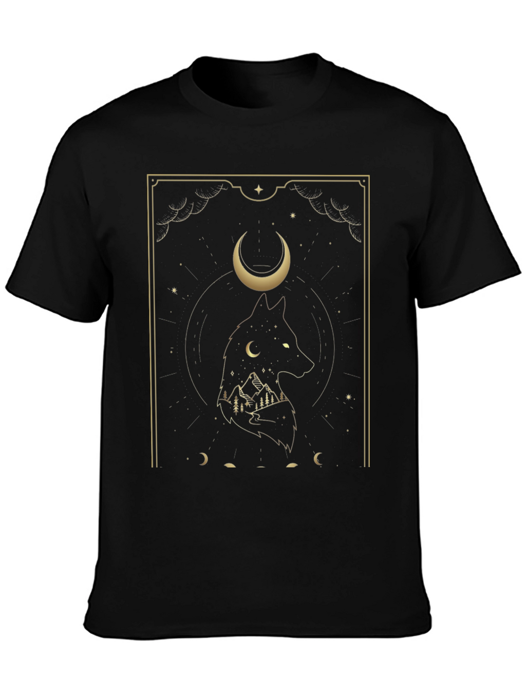 Wolf Moon Graphic Tee - Black T-Shirt