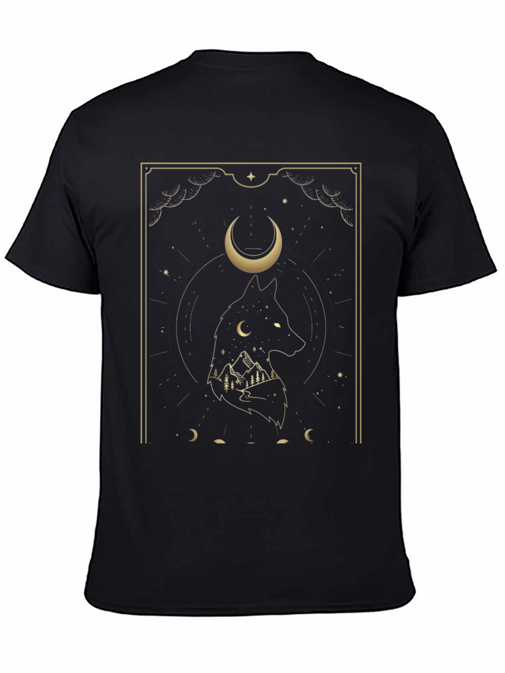 Wolf Moon Graphic Tee - Black T-Shirt
