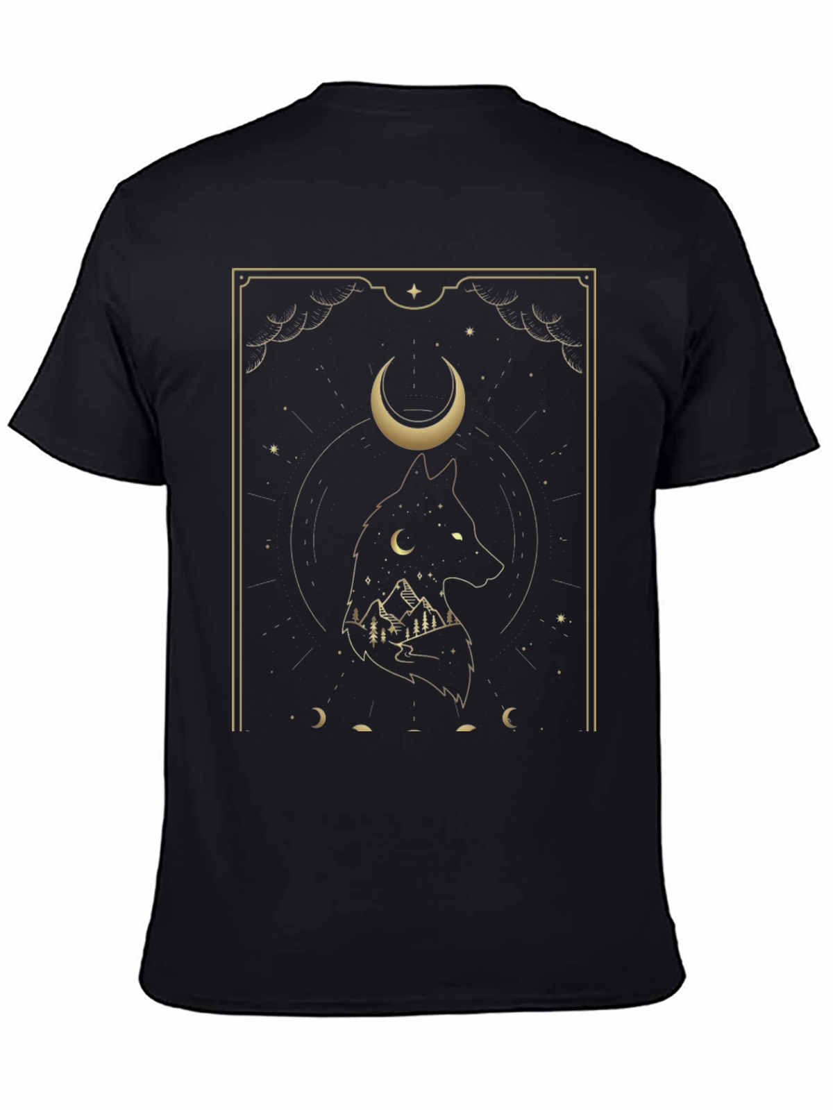 Wolf Moon Graphic Tee - Black T-Shirt