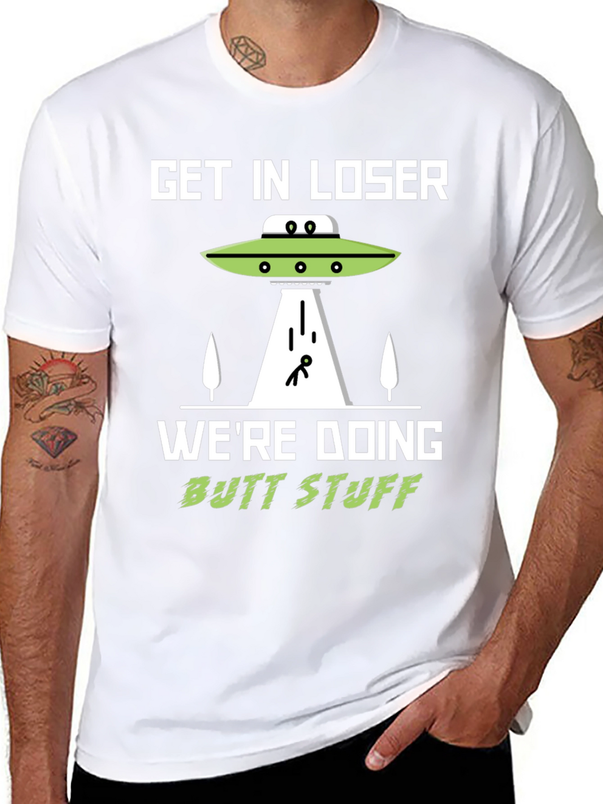 Get In Loser Alien Abduction T-Shirt