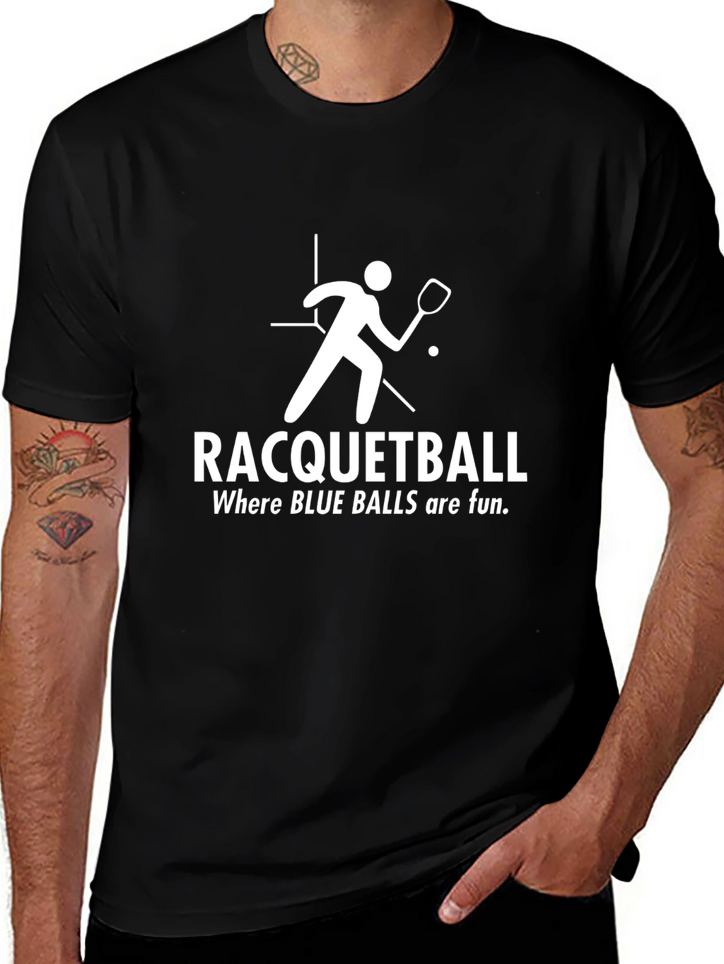 Racquetball Fun Graphic T-Shirt