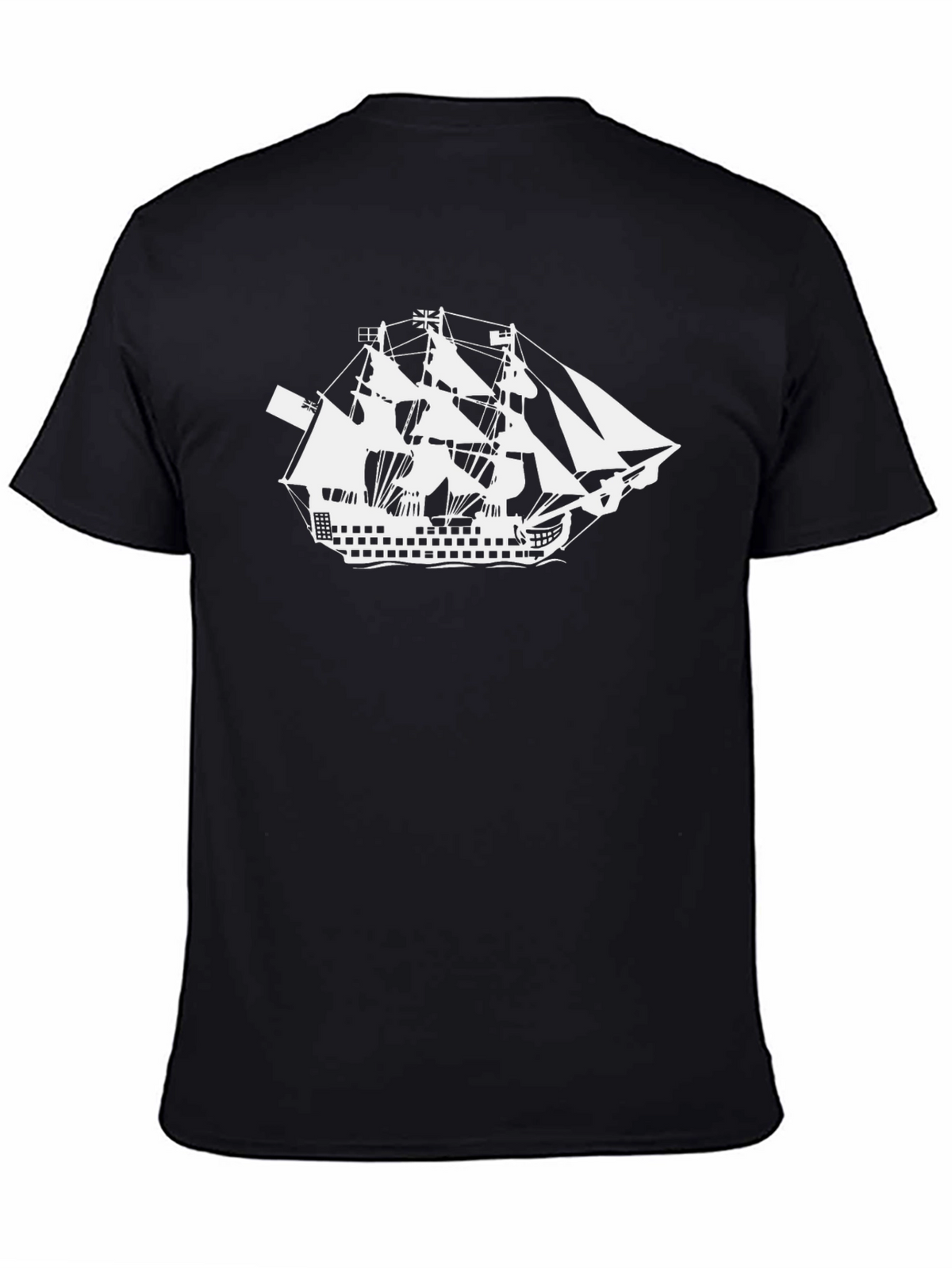 Sailing Ship Graphic T-Shirt - Classic Black Tee