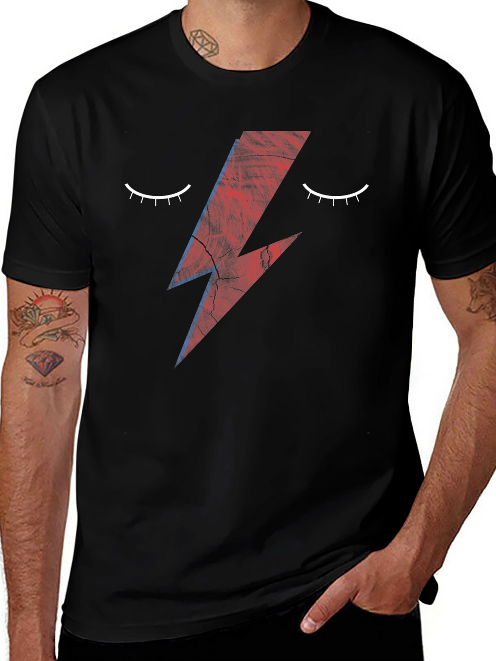 David Bowie Inspired Graphic T-Shirt - Black