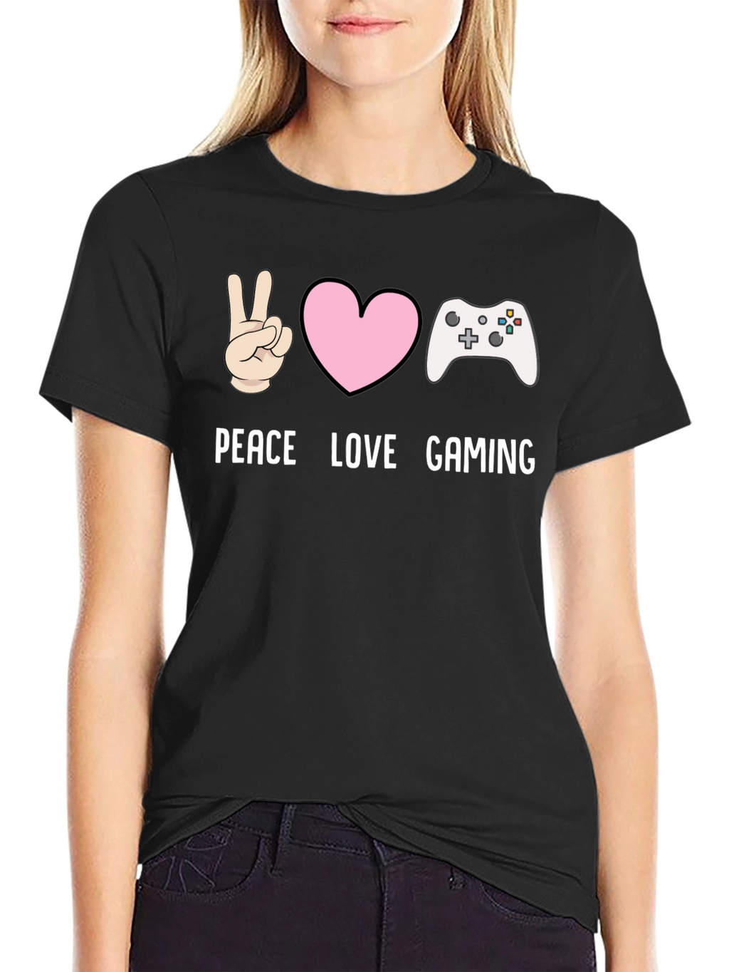 Peace Love Gaming T-Shirt - Gamer Tee