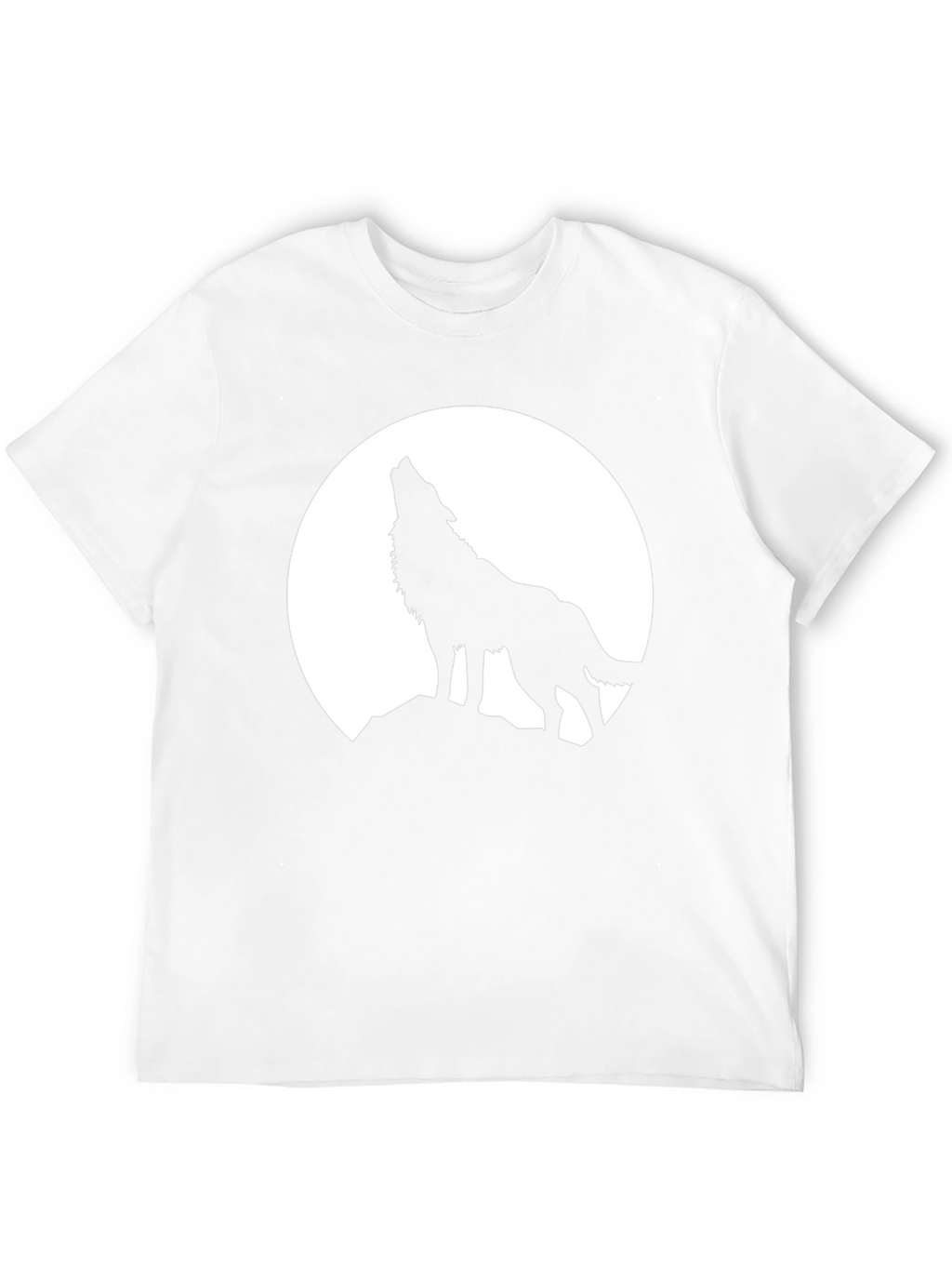 Wolf Howling at Moon Black T-Shirt