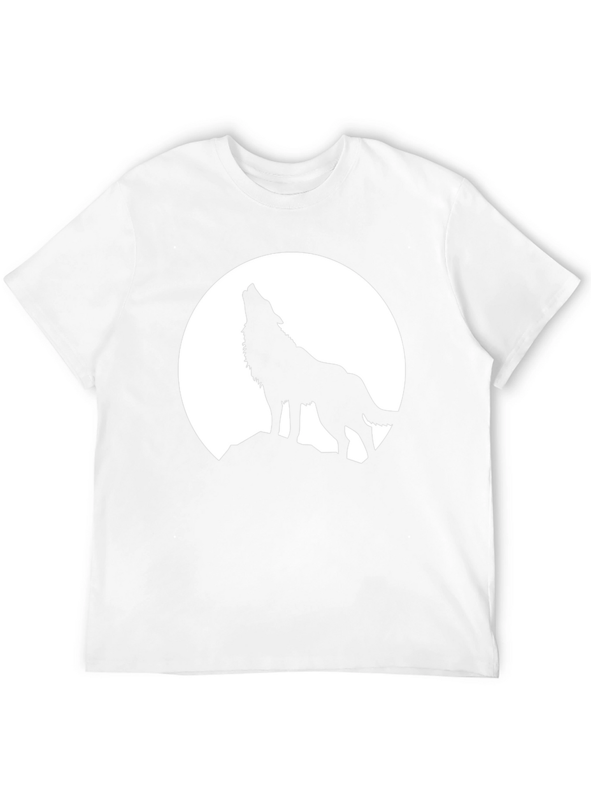 Wolf Howling at Moon Black T-Shirt