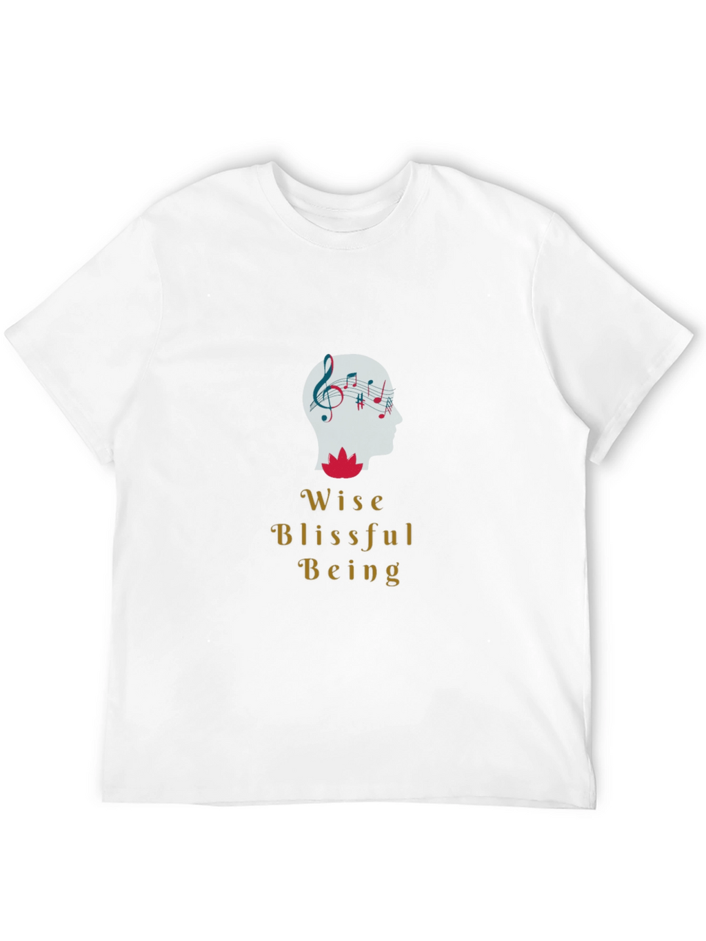 Wise Blissful Being Graphic Black T-Shirt