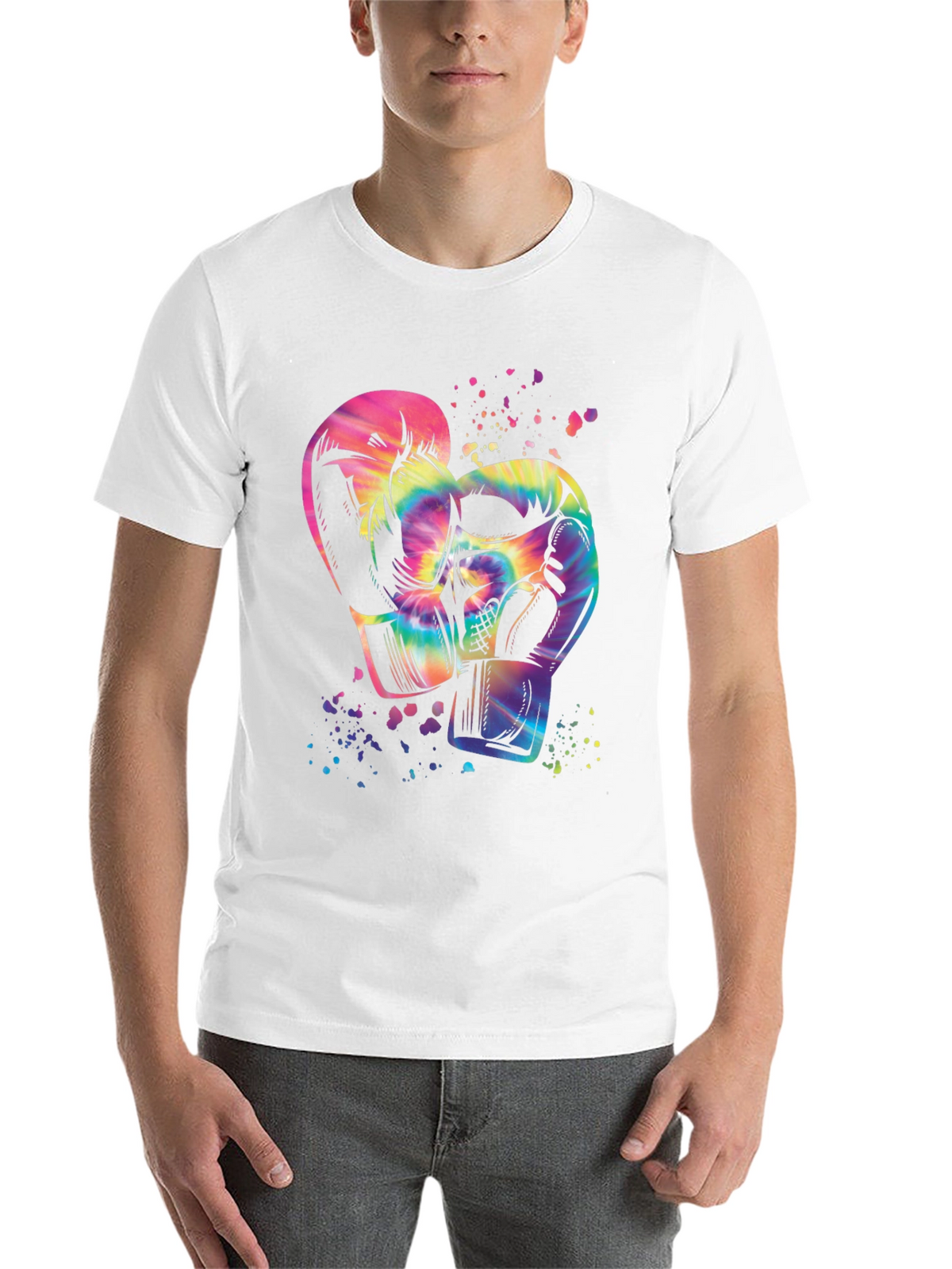 Tie-Dye Boxing Gloves Graphic Tee