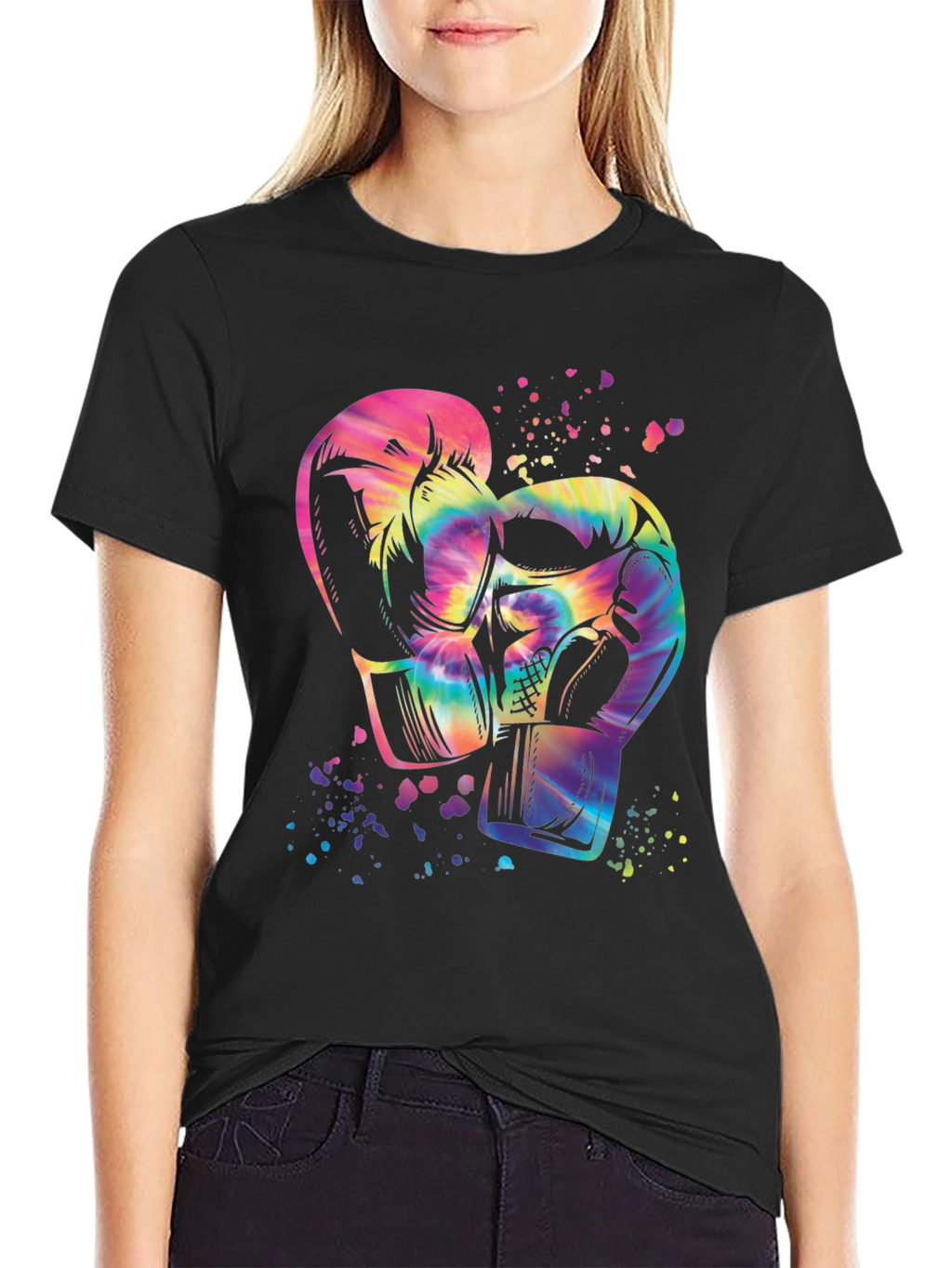Tie-Dye Boxing Gloves Graphic Tee