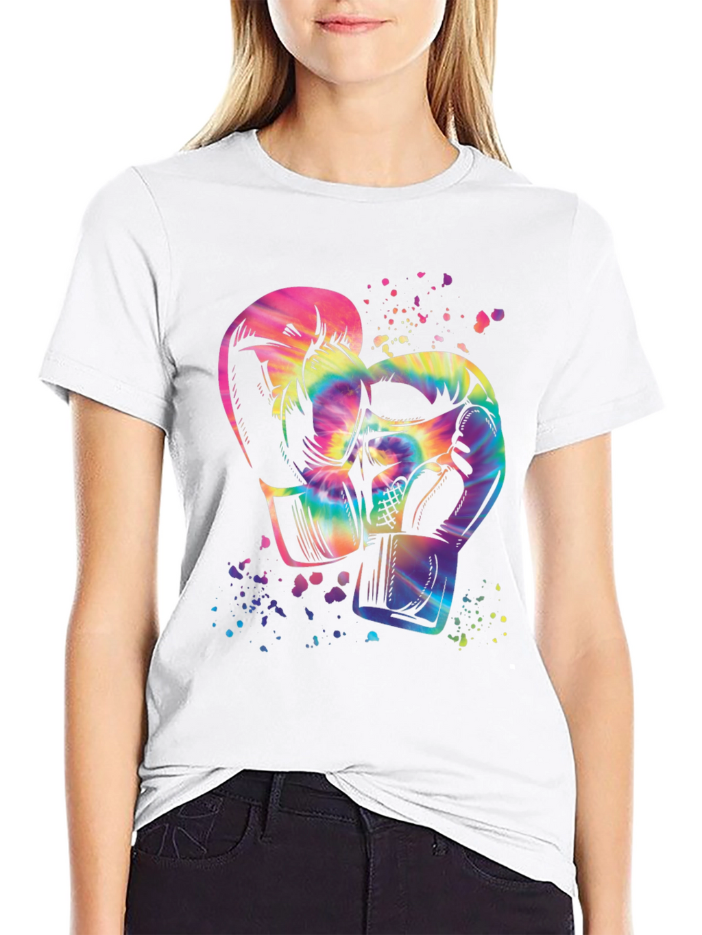 Tie-Dye Boxing Gloves Graphic Tee