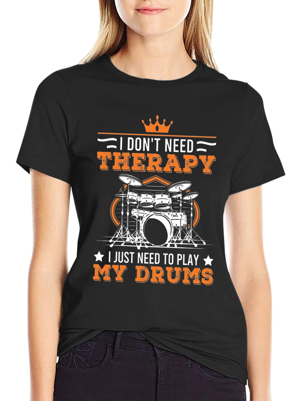 Drummer Therapy T-Shirt - Music Lover Tee