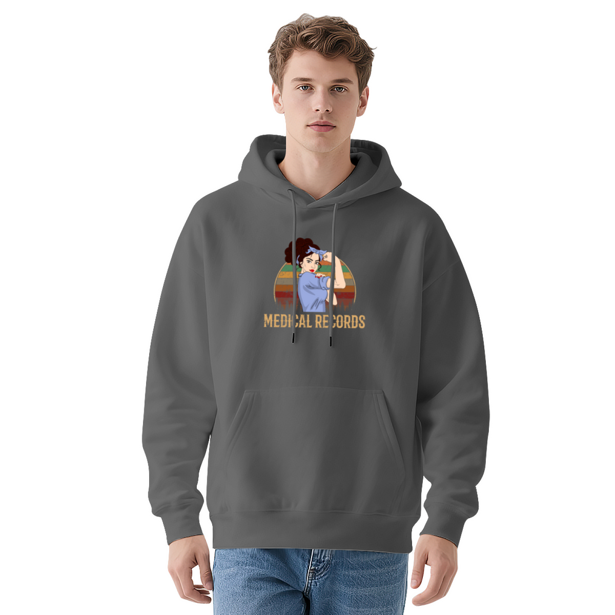 Retro Sunset Graphic Hoodie