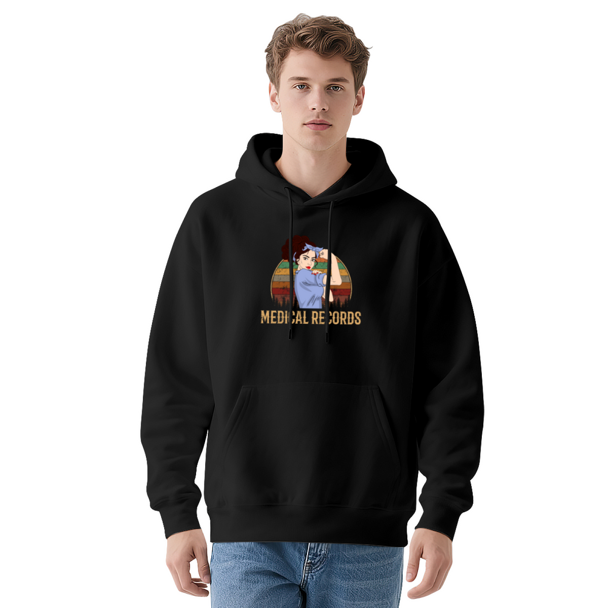 Retro Sunset Graphic Hoodie