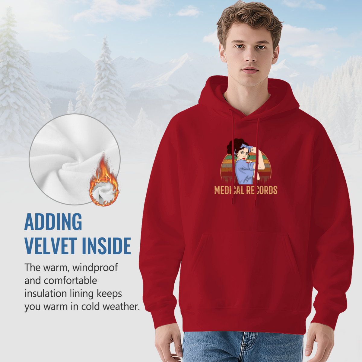 Retro Sunset Graphic Hoodie