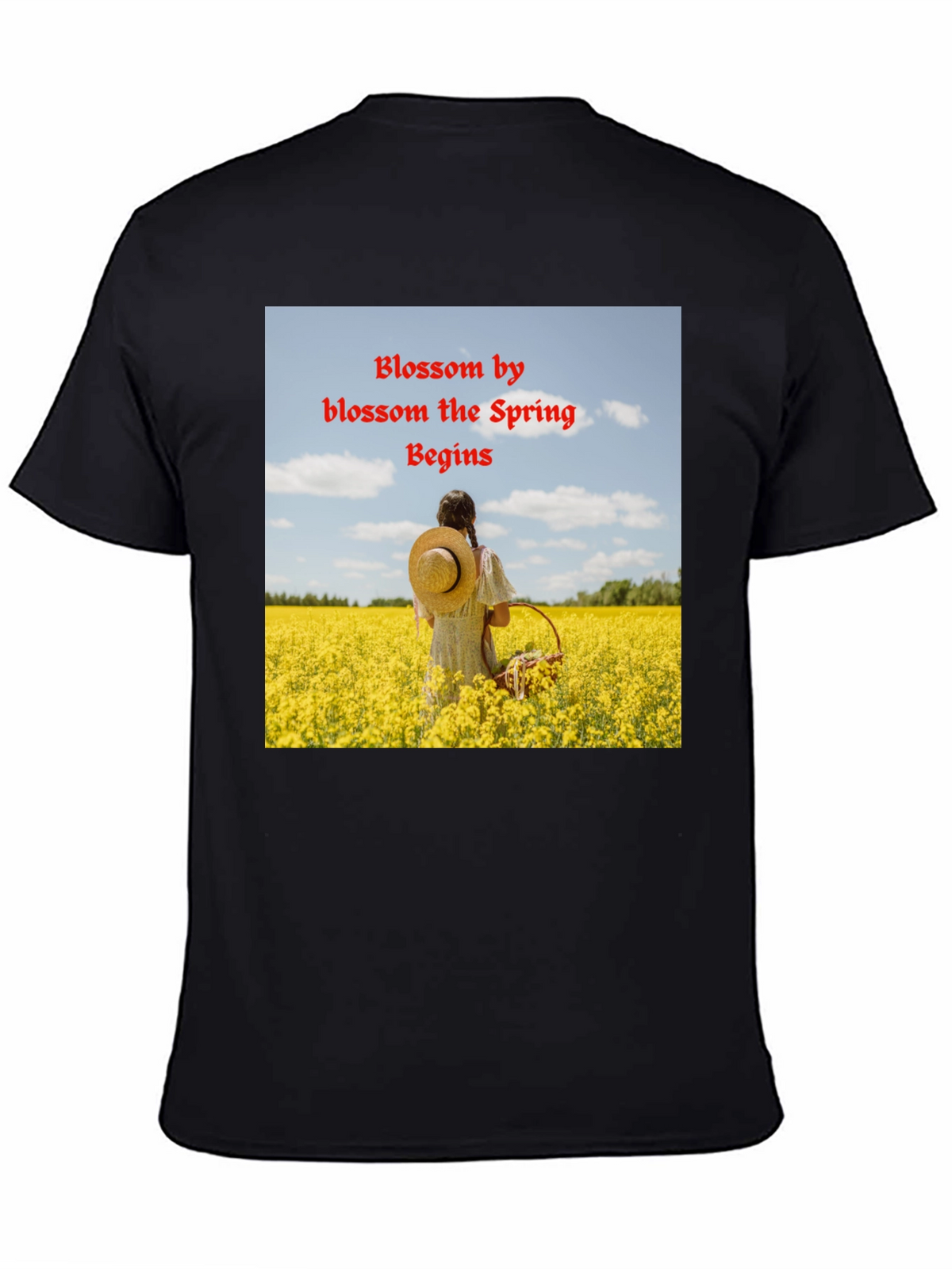 Blossom Spring Black T-Shirt