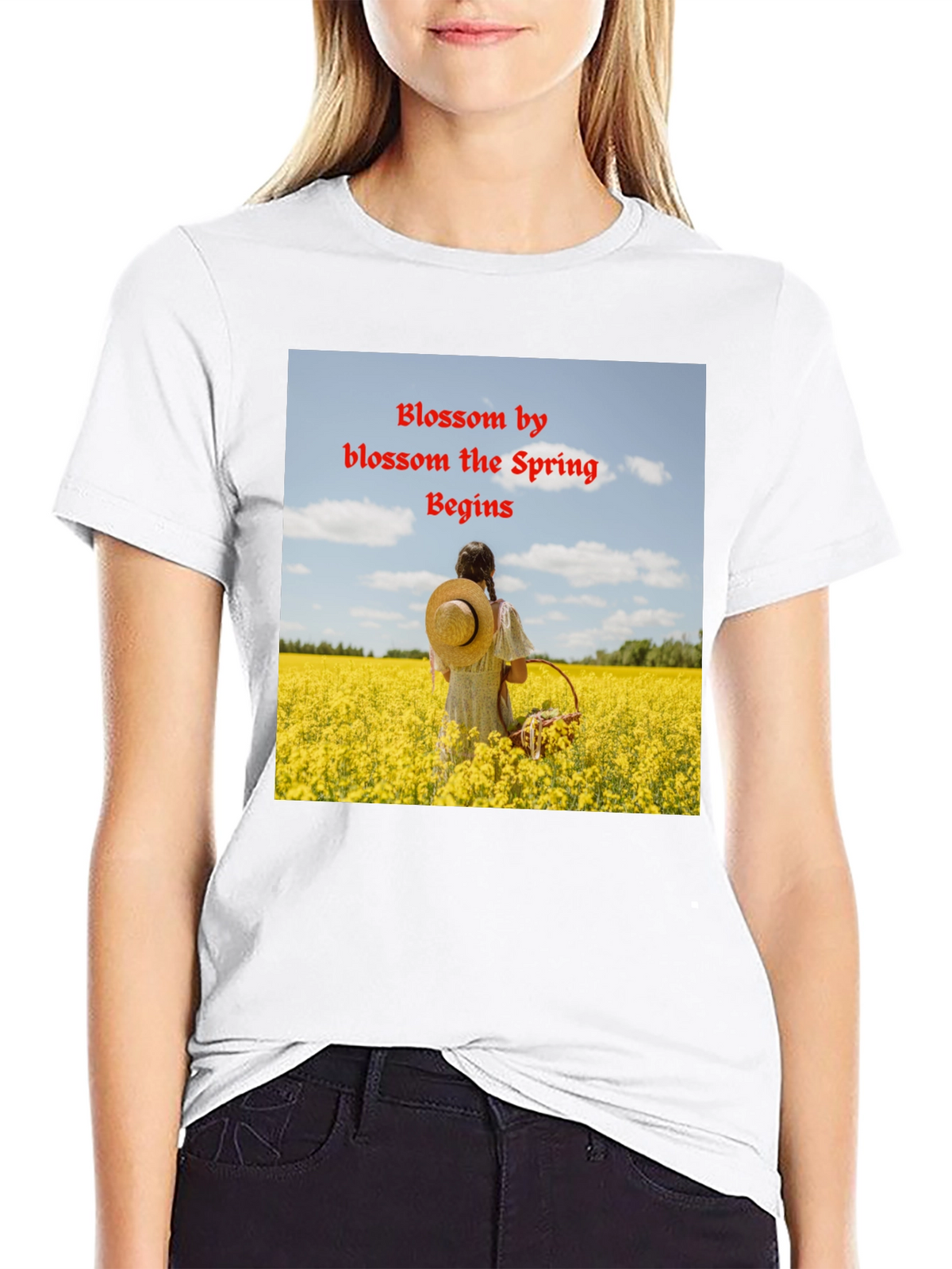 Blossom Spring Black T-Shirt