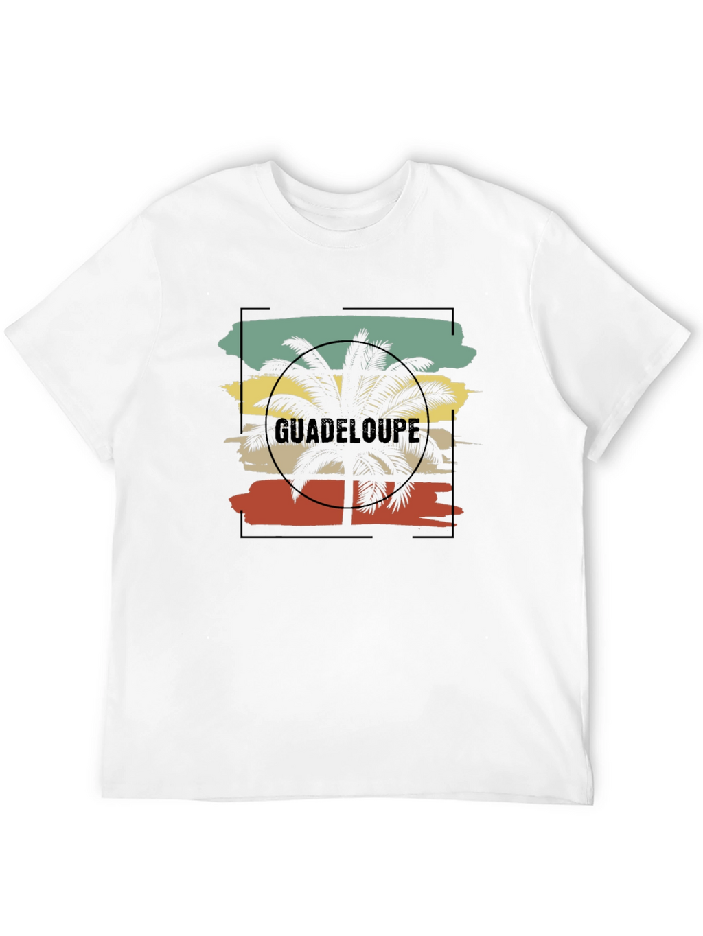 Guadeloupe Palm Tree Graphic T-Shirt