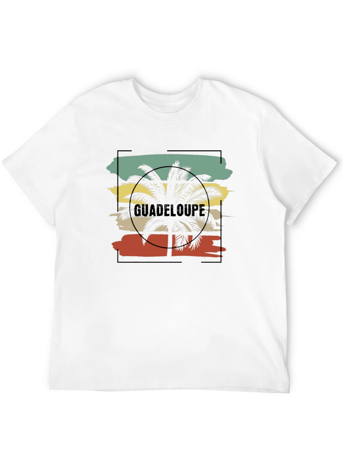 Guadeloupe Palm Tree Graphic T-Shirt