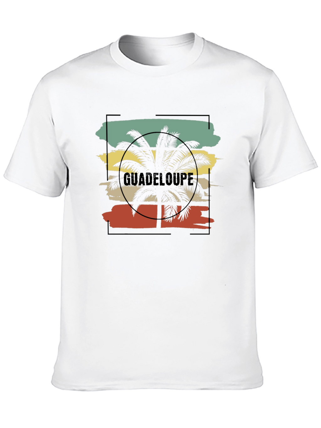 Guadeloupe Palm Tree Graphic T-Shirt