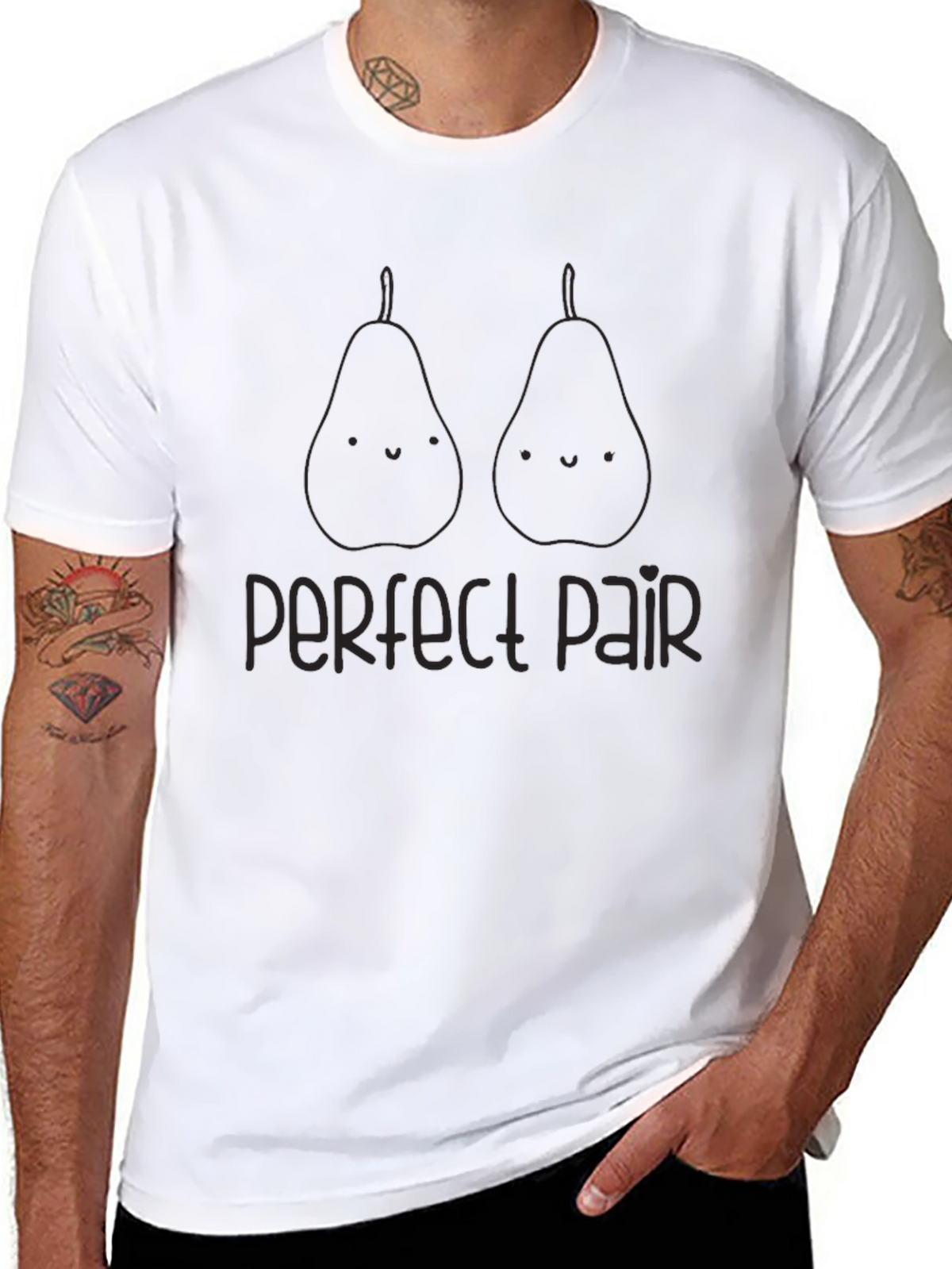 Perfect Pair Graphic Tee - Unisex Black T-Shirt