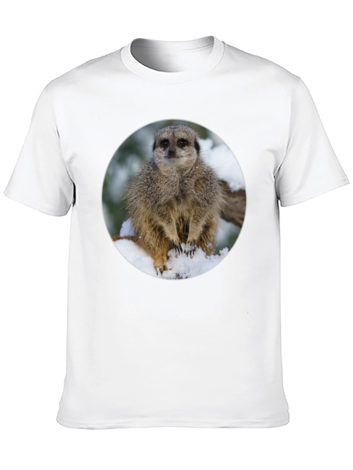 Meerkat in Snow T-Shirt - Cute Animal Tee
