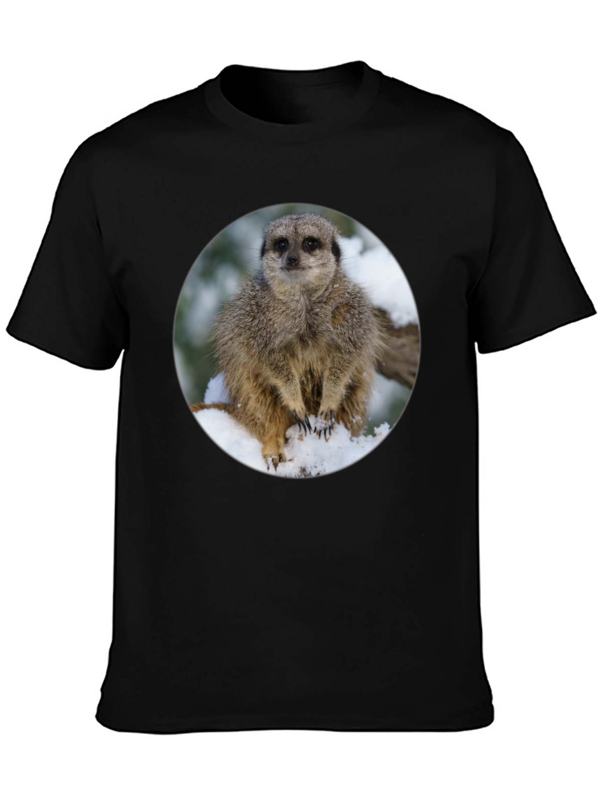 Meerkat in Snow T-Shirt - Cute Animal Tee