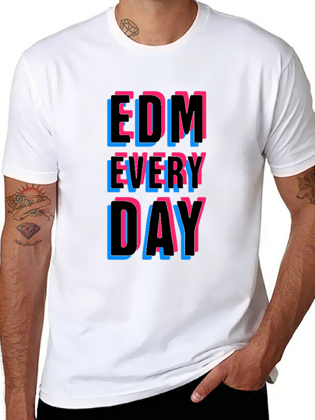 EDM Every Day Graphic Tee - Black