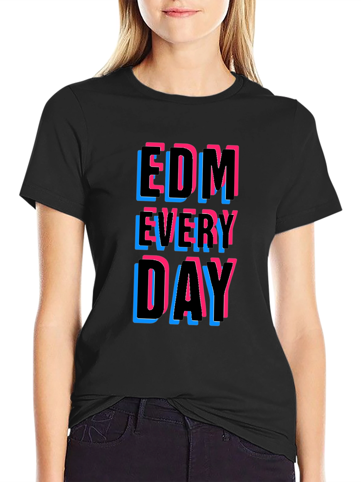 EDM Every Day Graphic Tee - Black