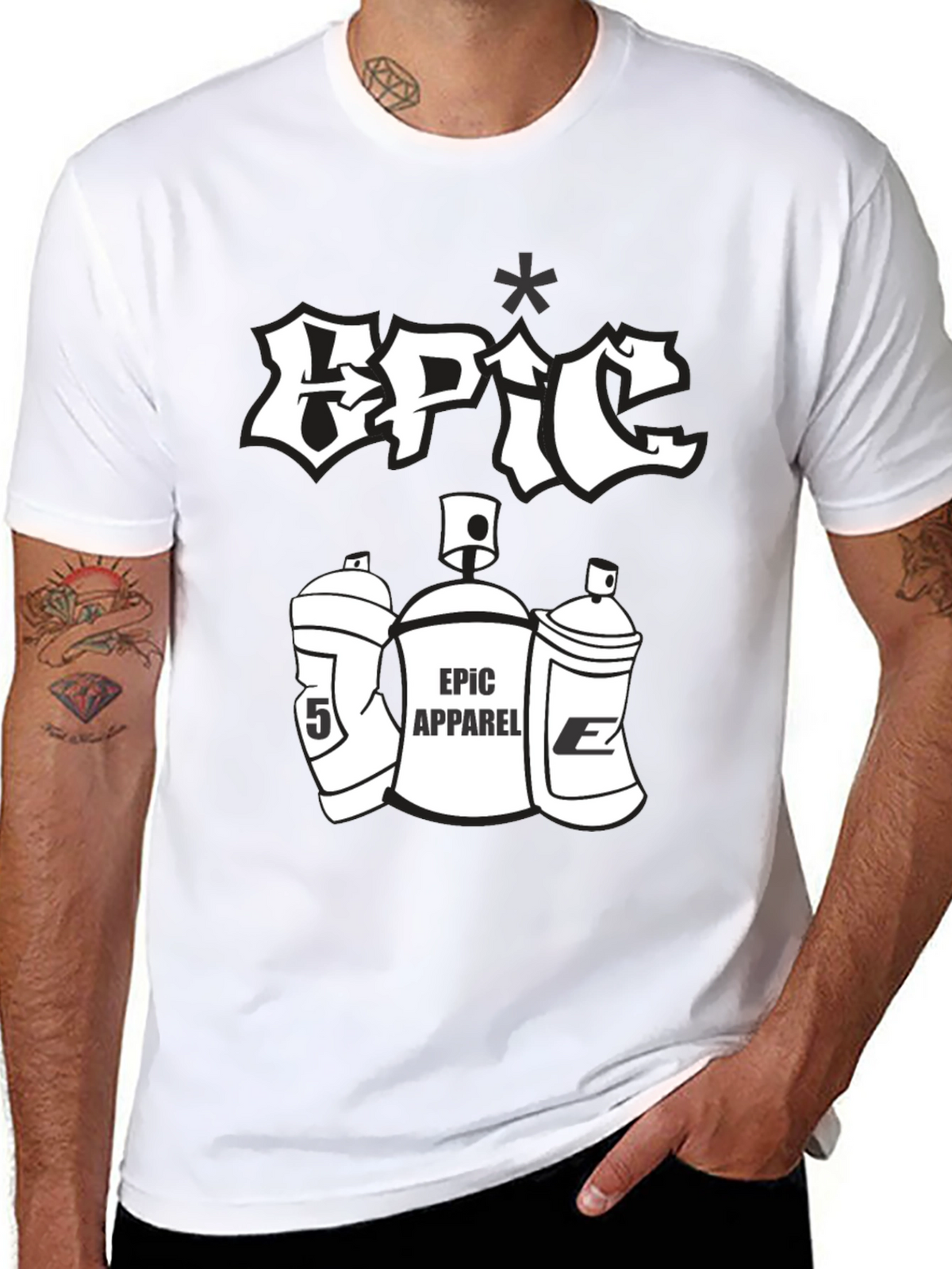 Epic Apparel Black Graphic Tee