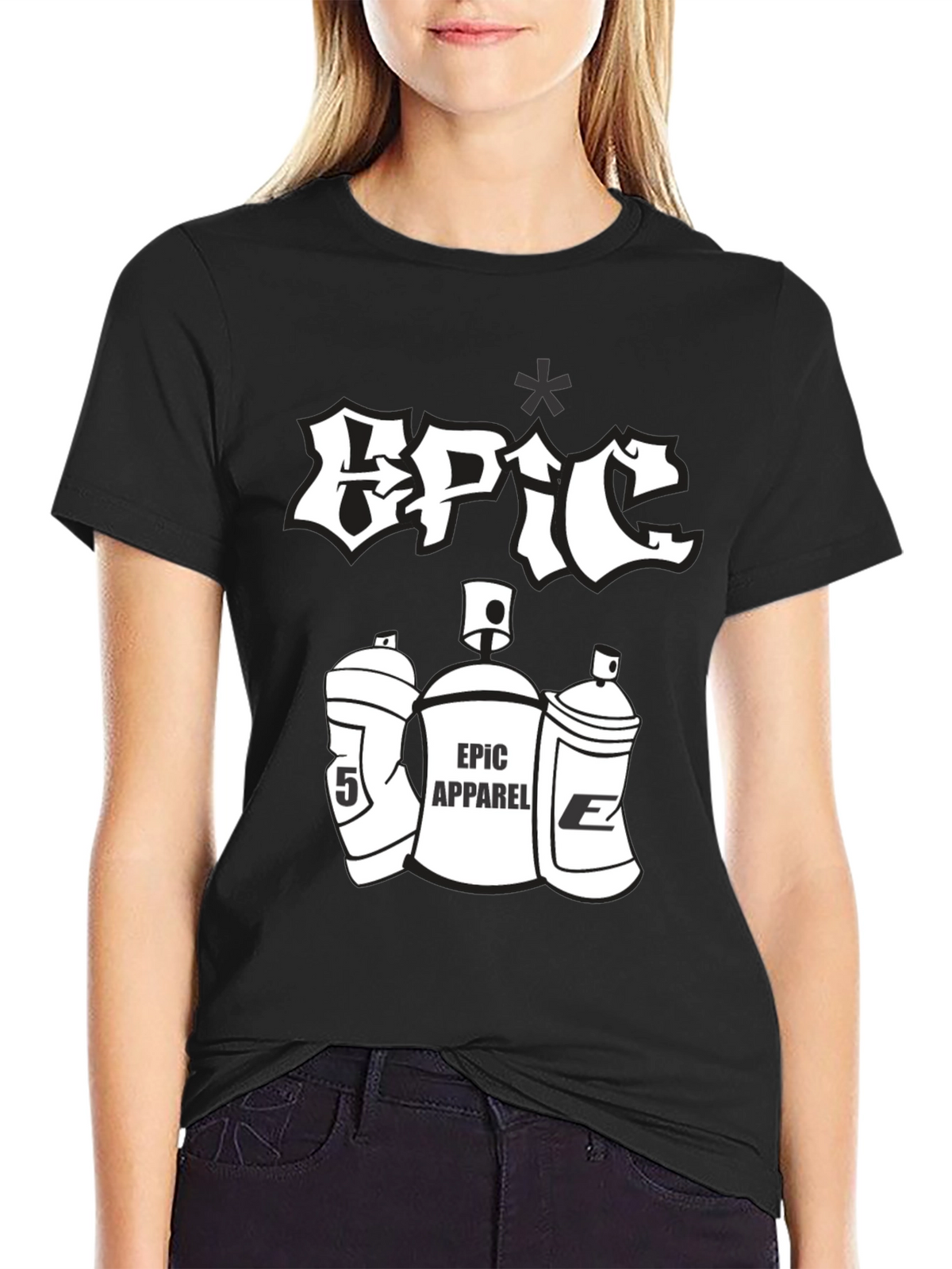 Epic Apparel Black Graphic Tee